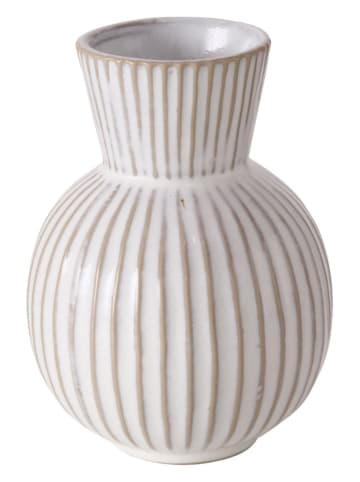 Boltze Vaas "Deborah" wit - (H)17 x Ø 12 cm