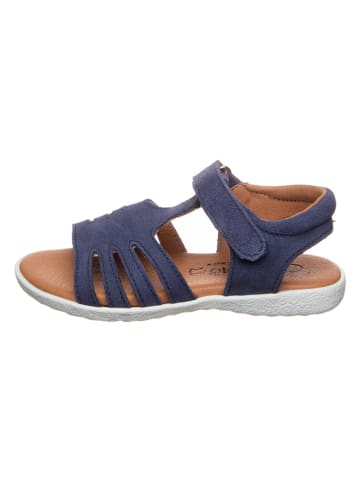 lamino Leren sandalen donkerblauw