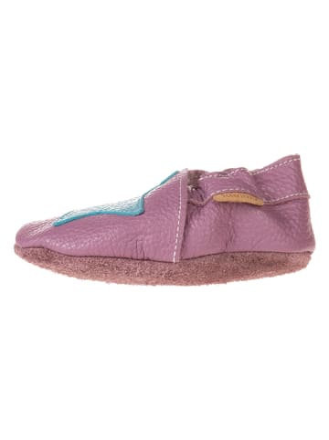 lamino Skórzane buty w kolorze fioletowo-turkusowym do raczkowania