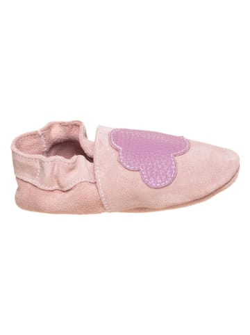 lamino Leder-Krabbelschuhe in Rosa