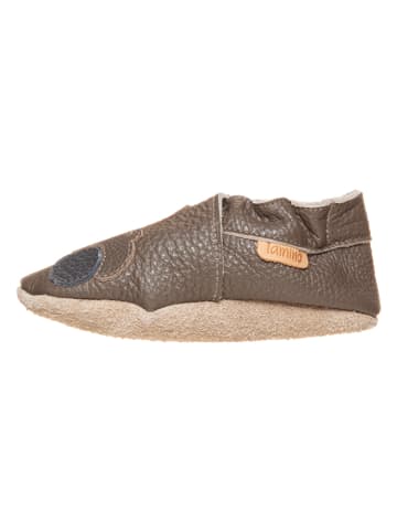 lamino Leder-Krabbelschuhe in Braun