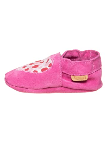 lamino Leder-Krabbelschuhe in Pink