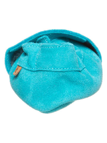 lamino Leder-Krabbelschuhe in Türkis