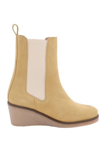 Heine Leren chelseaboots geel