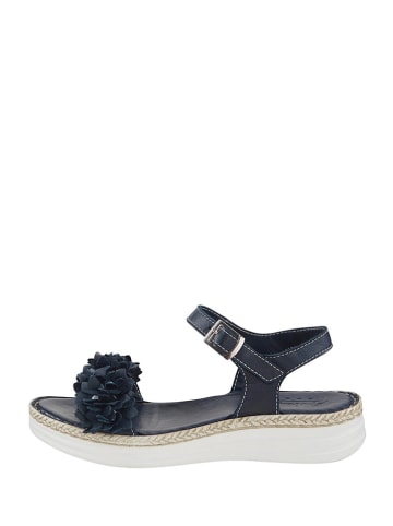 Andrea Conti Leren sandalen donkerblauw