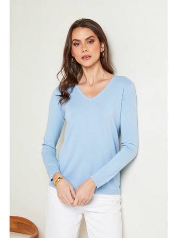 Soft Cashmere Trui lichtblauw