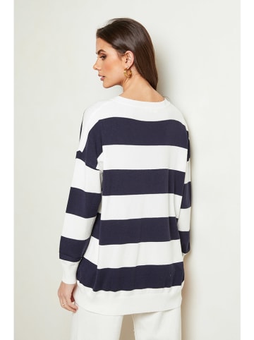 Soft Cashmere Sweter w kolorze granatowo-białym