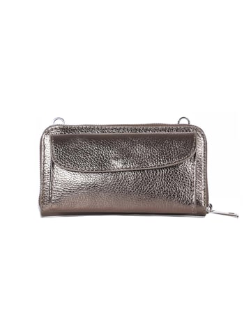 Zwillingsherz Leder-Handytasche "Nice and Easy" in Gold - (L)22 x (B)5 cm