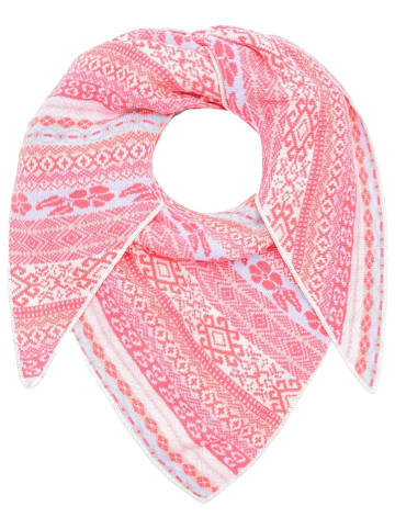 Zwillingsherz Driehoekige sjaal "Jenny" roze/wit - (L)200 x (B)100 cm