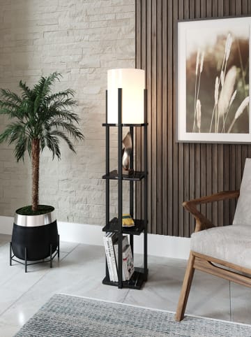 ABERTO DESIGN Lampa stojąca "Nora" w kolorze czarno-białym - 135 x 21 cm
