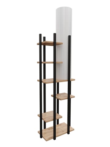 ABERTO DESIGN Lampa stojąca "Vogue" w kolorze czarno-biało-jasnobrązowym - 45 x 160 cm