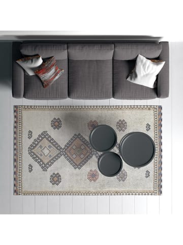ABERTO DESIGN Laagpolig tapijt grijs/meerkleurig