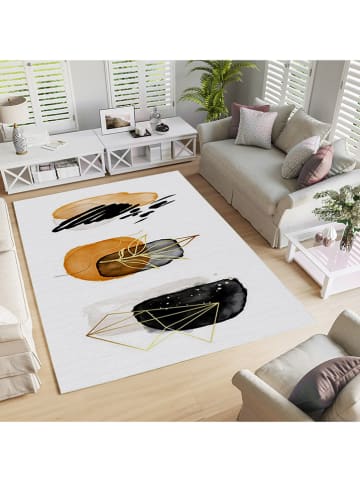 ABERTO DESIGN Kurzflor-Teppich in Weiß/ Bunt