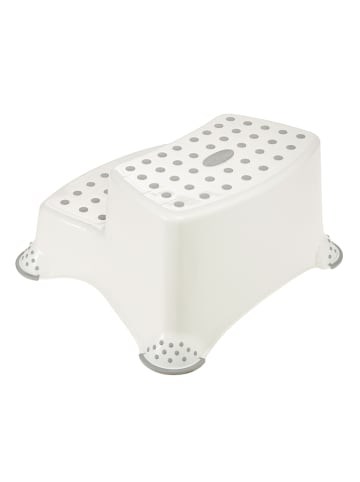 keeeper Hocker "Hippo" w kolorze biało-szarym - 40 x 21 x 37 cm
