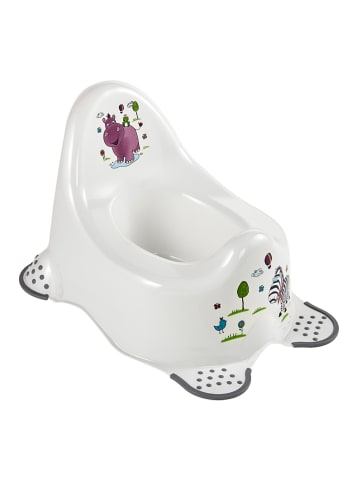 keeeper Potje "Hippo" wit/grijs - (L)38 x (B)27 x (H)23,5 cm