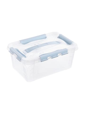 keeeper Aufbewahrungsbox "Mickey" in Transparent/ Hellblau - (L)29 x (B)19 x (H)12,4 cm
