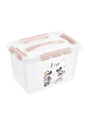 keeeper Opbergbox "Minnie" transparant/lichtroze - (L)29 x (B)18 x (H)19 cm - 6,6 l
