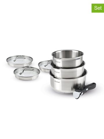 Sauter 7-delige set: steelpannen zilverkleurig