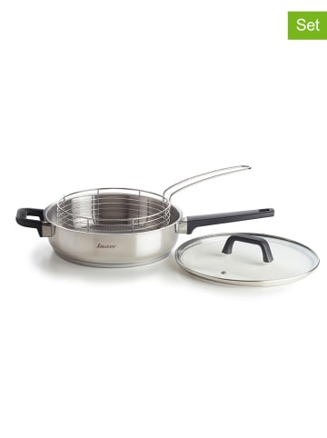 Sauter 3-delige set: roestvrijstalen pan met deksel en frituurmand - Ø 26 cm