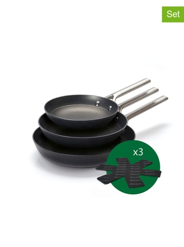 Sauter 6-delige set: braadpannen zwart