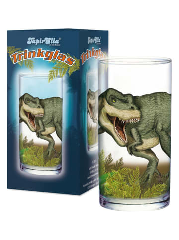 Lutz Mauder Trinkglas "T-Rex" in Grün/ Transparent - Ø 6 cm - (H)12,5 cm