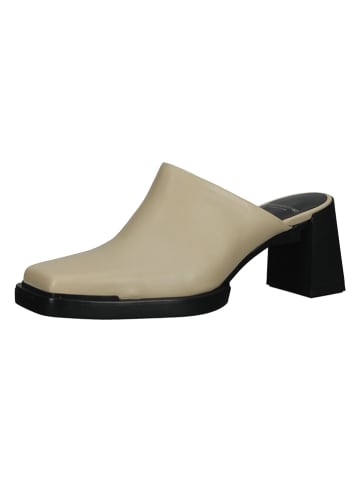 Vagabond Leren slippers beige