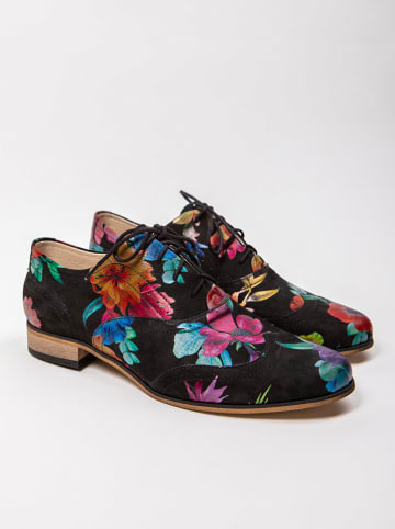 Zapato Leren veterschoenen zwart/meerkleurig