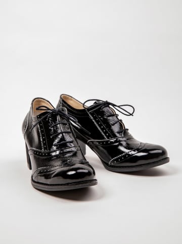 Zapato Leder-Schnürschuhe in Schwarz