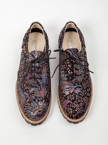 Zapato Leren veterschoenen zwart/meerkleurig