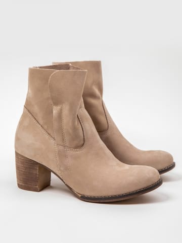 Zapato Skórzane botki w kolorze beżowym