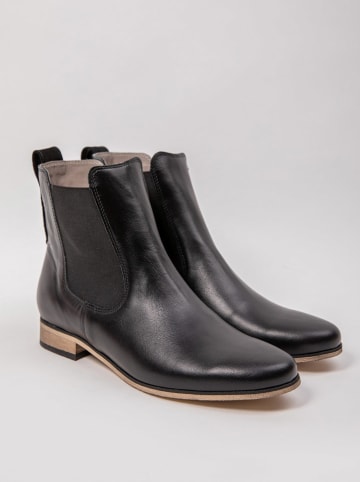 Zapato Leder-Chelsea-Boots in Schwarz
