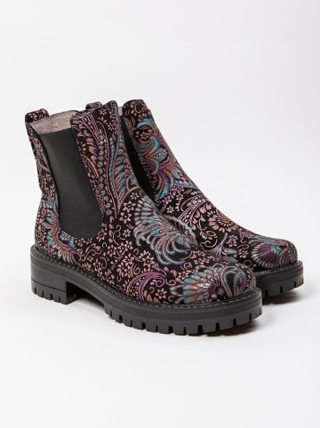 Zapato Leder-Chelsea-Boots in Schwarz/ Bunt