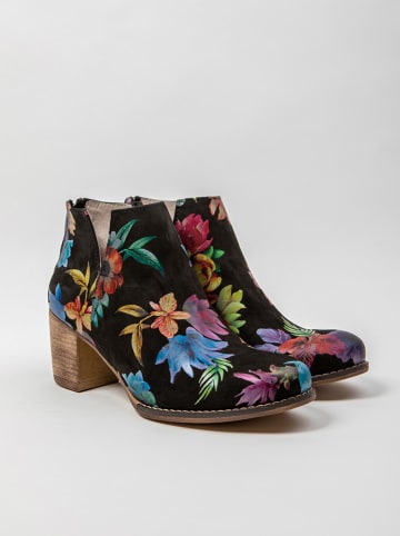 Zapato Leren enkelboots zwart/meerkleurig