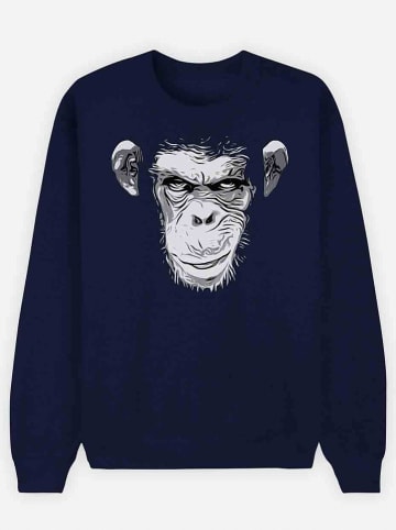 WOOOP Sweatshirt "Evil Monkey" donkerblauw
