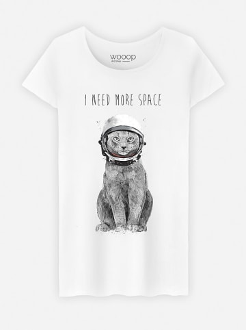 WOOOP Shirt "I Need More Space" in Weiß