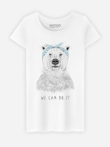 WOOOP Koszulka "We Can Do It" w kolorze białym