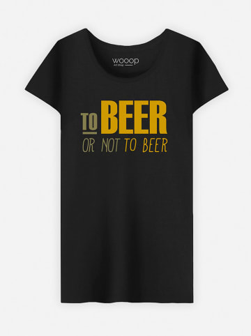 WOOOP Koszulka "To Beer Or Not To Beer" w kolorze czarnym