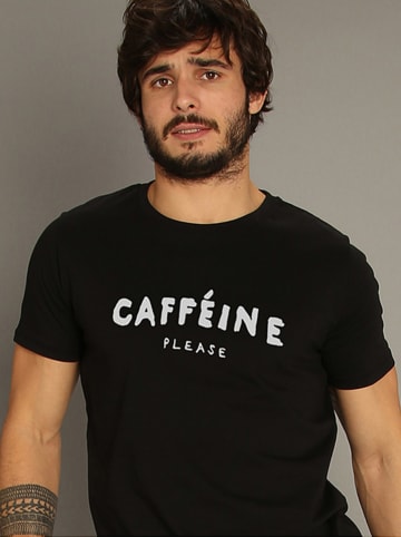 WOOOP Koszulka "Caffeine Please" w kolorze czarnym