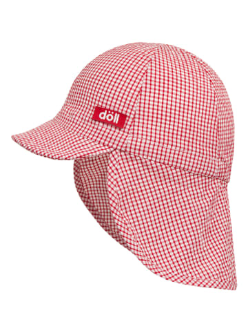 Döll Nackenschutzcap in Rot/ Weiß