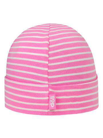 Döll Czapka beanie w kolorze jasnoróżowo-białym