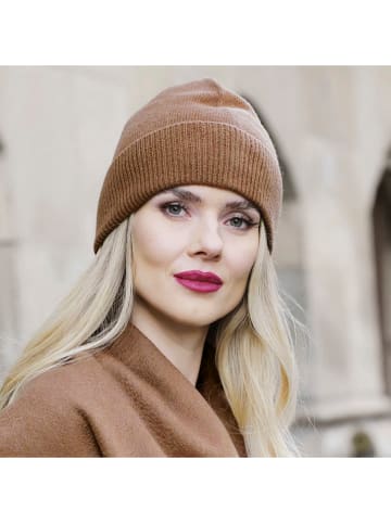 CXL by Christian Lacroix Kaszmirowa czapka w kolorze jasnobrązowym