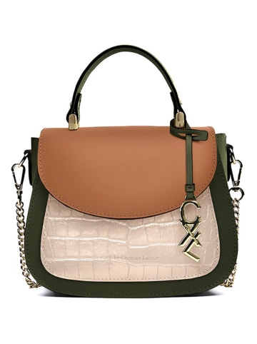 CXL by Christian Lacroix Leren handtas "Haussmann" beige/lichtbruin - (B)23 x (H)20 x (D)11 cm