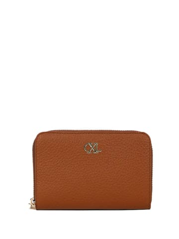 CXL by Christian Lacroix Leder-Geldbörse "Tuilerie" in Hellbraun - (B)12 x (H)10 cm