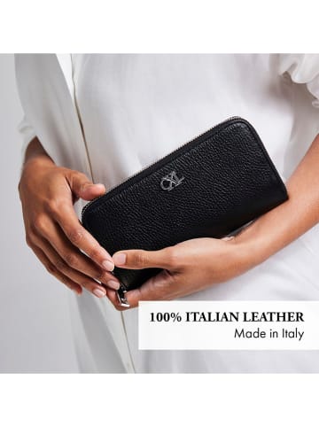 CXL by Christian Lacroix Skórzany portfel "Concorde" w kolorze czarnym - wys. 11 x 20 cm