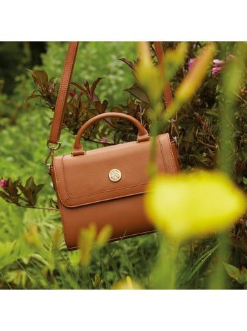 CXL by Christian Lacroix Leder-Henkeltasche "Luna" in Hellbraun - (B)24 x (H)24 x (T)9,5 cm