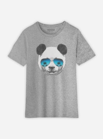 WOOOP Koszulka "Panda Sunglasses" w kolorze szarym