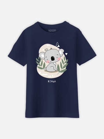 WOOOP Koszulka "Jungle Koala" w kolorze granatowym