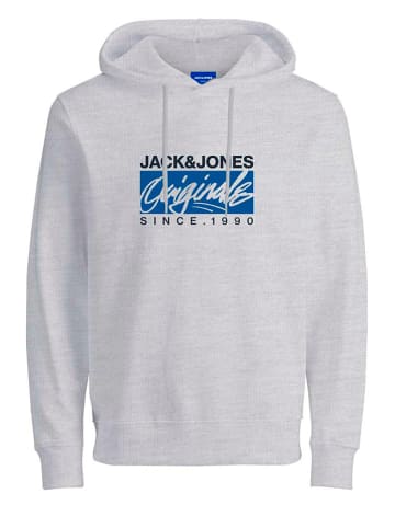 Jack & Jones Hoodie "Races" in Hellgrau
