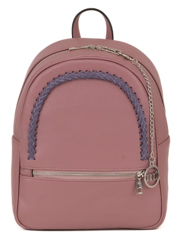 Mia Tomazzi Leren rugzak "Morazzone" lichtroze - (B)25 x (H)31 x (D)11 cm