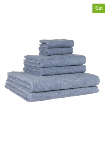 avance 6-delige handdoekenset blauw